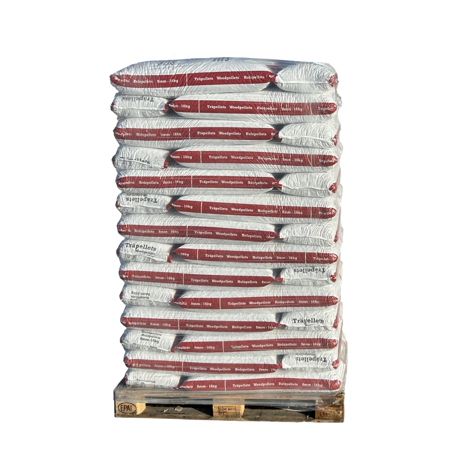 Träpellets 6 mm, pall 896 kg