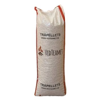 Träpellets 8 mm, säck 16 kg